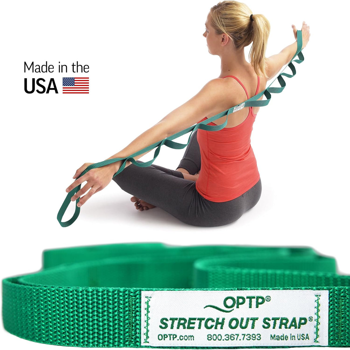 The Original Stretch Out Strap with Exercise Poster – Made in the USA
