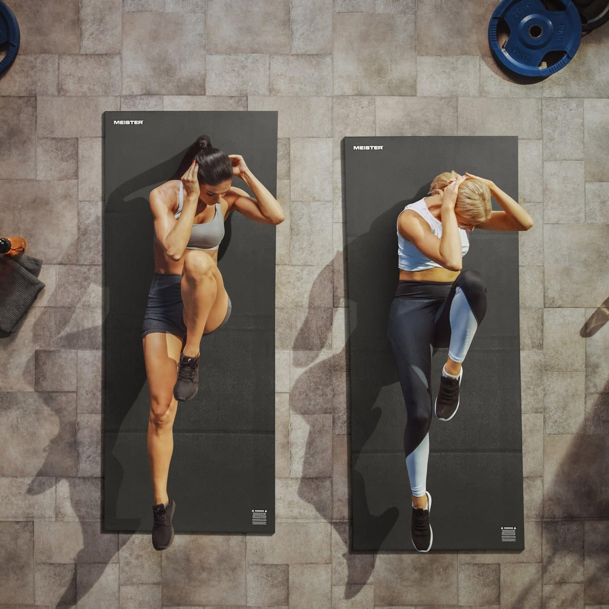 X-Thick 1" Fold-Out Workout Mat - XL Non-Slip Padded Floor for Exercise, Stretching & Yoga