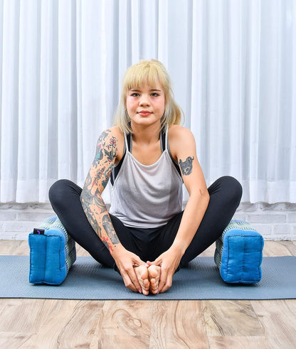 Yoga Block – Floor Cushion for Yoga Practice, Meditation Seat Cushion for Workouts Filled with Kapok
