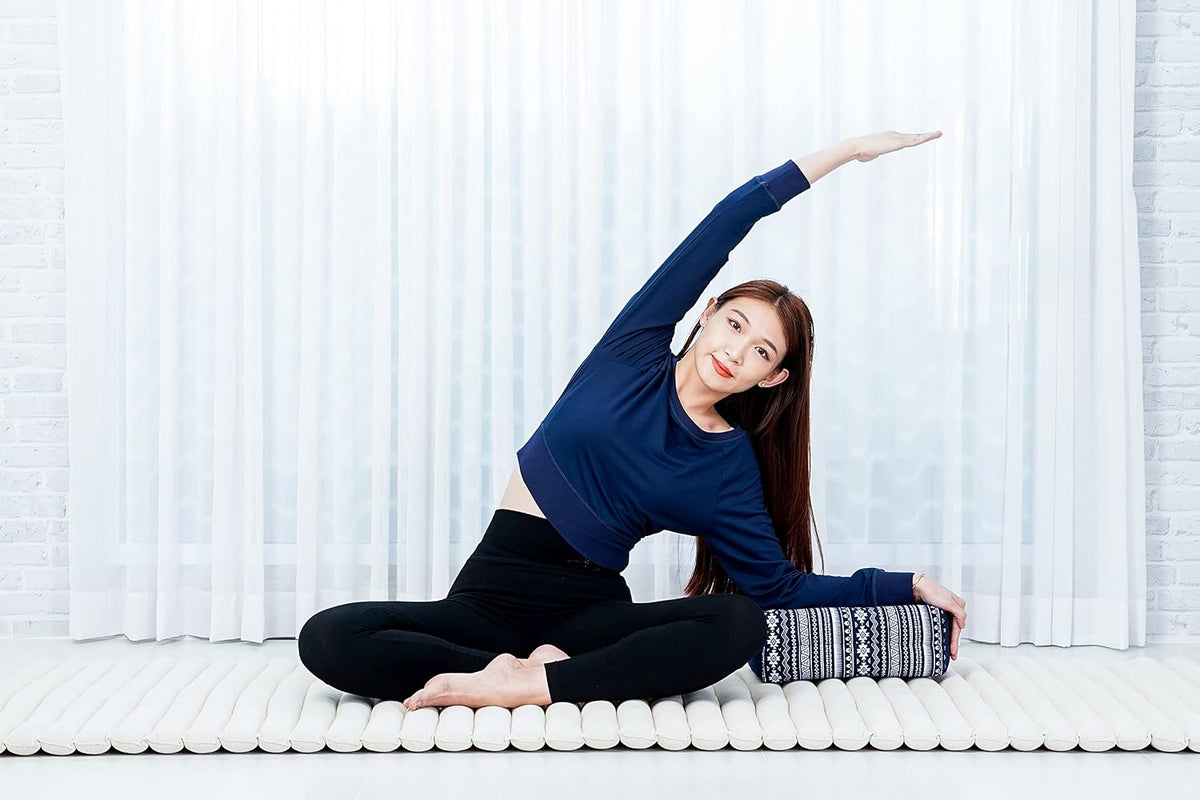 Yoga Block – Floor Cushion for Yoga Practice, Meditation Seat Cushion for Workouts Filled with Kapok