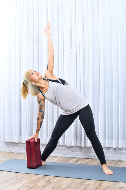 Yoga Block – Floor Cushion for Yoga Practice, Meditation Seat Cushion for Workouts Filled with Kapok