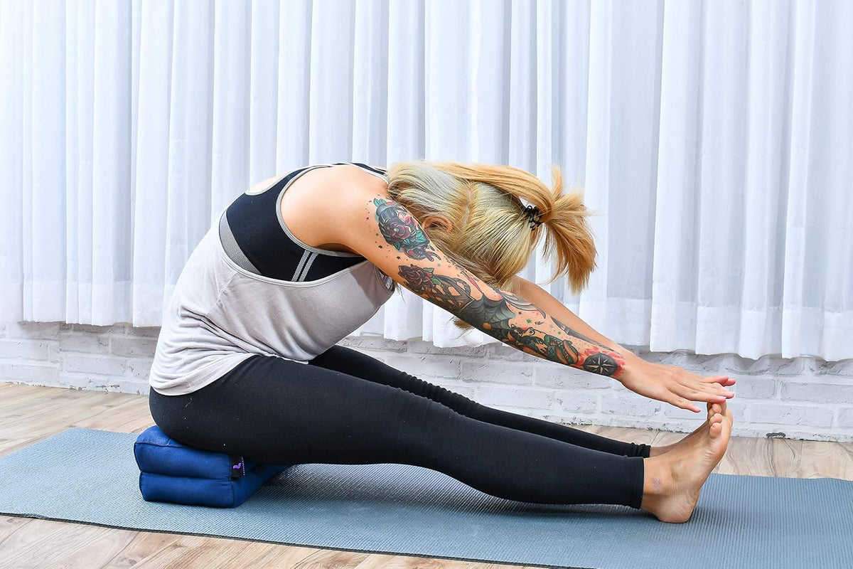 Yoga Block – Floor Cushion for Yoga Practice, Meditation Seat Cushion for Workouts Filled with Kapok
