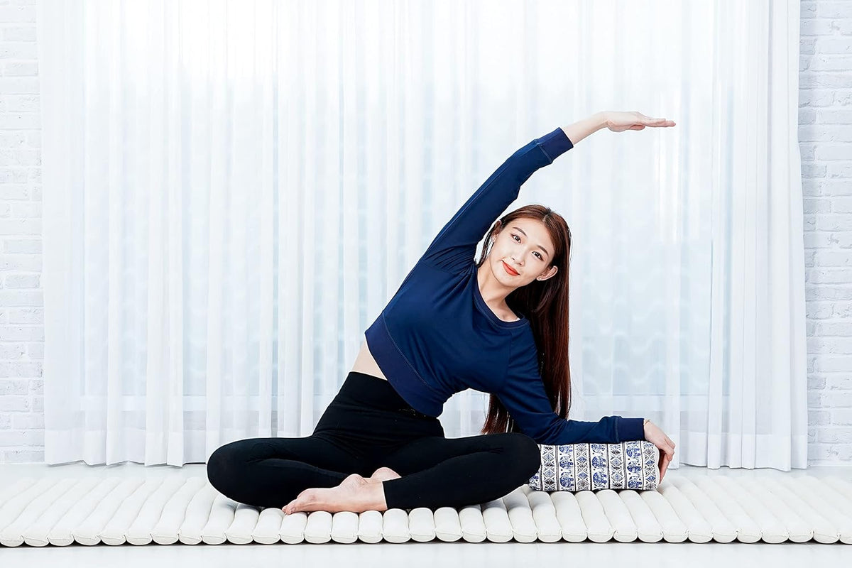 Yoga Block – Floor Cushion for Yoga Practice, Meditation Seat Cushion for Workouts Filled with Kapok