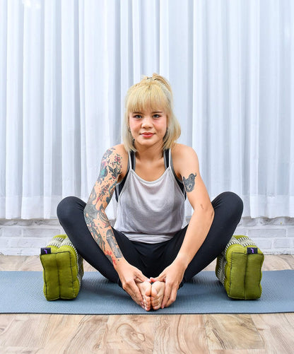 Yoga Block – Floor Cushion for Yoga Practice, Meditation Seat Cushion for Workouts Filled with Kapok