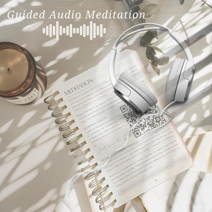 FINDING BALANCE Mental Health Journal – 6-Month Daily Journal with Prompts for Mindfulness, Self-Care & Healing – Anxiety & Depression Relief – Beige Spiral