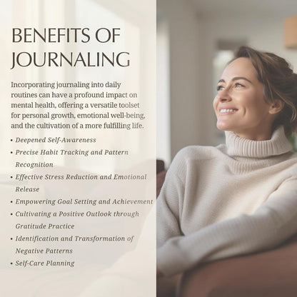 FINDING BALANCE Mental Health Journal – 6-Month Daily Journal with Prompts for Mindfulness, Self-Care & Healing – Anxiety & Depression Relief – Beige Spiral