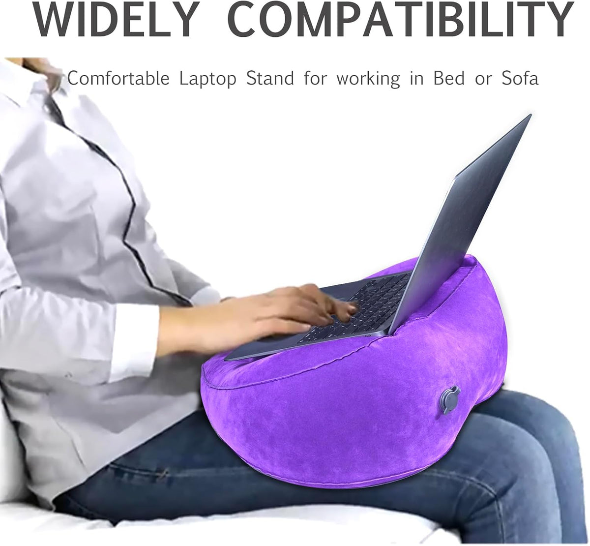 Portable Wedge Pillow for Acid Reflux Relief, Inflatable Wedge Pillow for Traveling, Bed Pillow Wedges for Sleeping Lightweight, Blow Up Book Stand Laptop Pillow for Camping, Back Lumbar Support