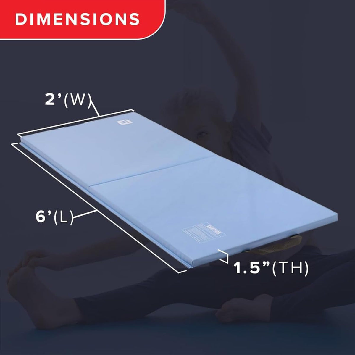 Core Basic Personal Fitness & Exercise Mat - 2x6, 4x6, 4x8 - All Purpose Gym Mat for Home Workout, Yoga, Pilates, Stretches & Floor Exercises