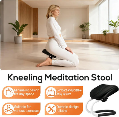 Meditation Bench | Meditation Chair | Kneeling Prayer Bench | Seiza Chair - Adjustable Height, Portable Metal Stool with Non-Slip Cushion for Home, Yoga & Prayer