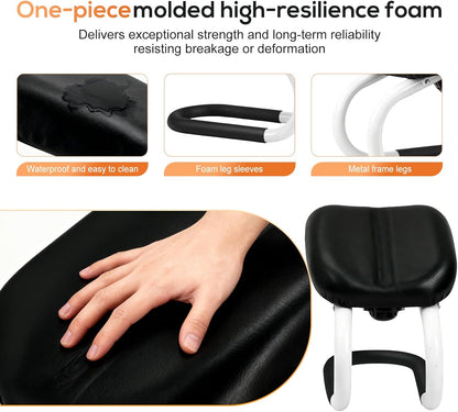 Meditation Bench | Meditation Chair | Kneeling Prayer Bench | Seiza Chair - Adjustable Height, Portable Metal Stool with Non-Slip Cushion for Home, Yoga & Prayer