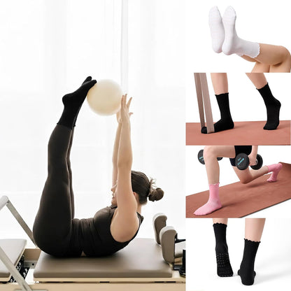 CoolMate Pilates Socks with Grips for Women, Non Slip Yoga Socks - Colors A
