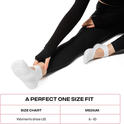 CoolMate Pilates Socks with Grips for Women, Non Slip Yoga Socks - Colors A