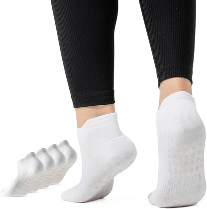 CoolMate Pilates Socks with Grips for Women, Non Slip Yoga Socks - Colors A