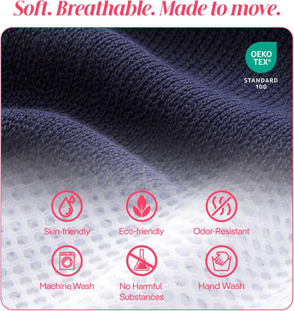 CoolMate Pilates Socks with Grips for Women, Non Slip Yoga Socks - Colors A