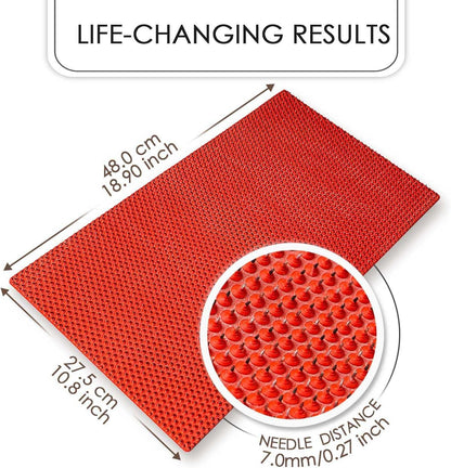 Big Acupressure Mat | Original Multi-Metal Massage Mat | Large Full Body Mat with 0.28 in (7 mm) Needle Spacing for an Intensive Textured Massage Experience