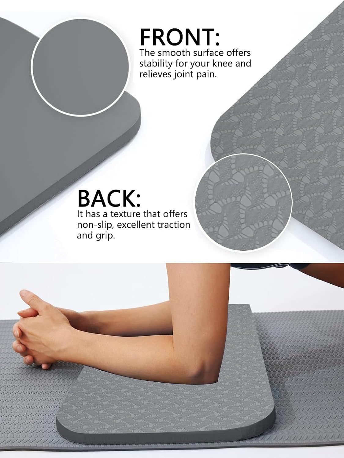 Yoga Knee Support Pad for Women Pilates Kneeling Cushion | Elbows Wrist Hands Head Foam Extra Thick Men Exercise Knees Pads Set of 6 Pieces