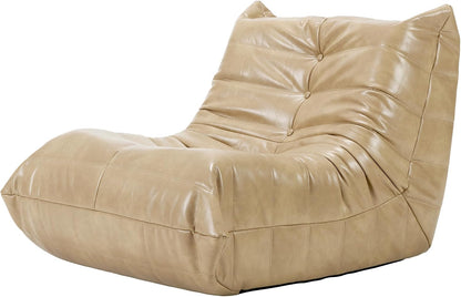 Hobestluk Bean Bag Chair Adult Leather Togo Chair Memory Foam Living Room
