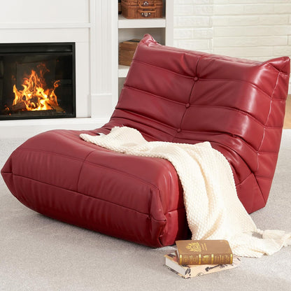 Hobestluk Bean Bag Chair Adult Leather Togo Chair Memory Foam Living Room