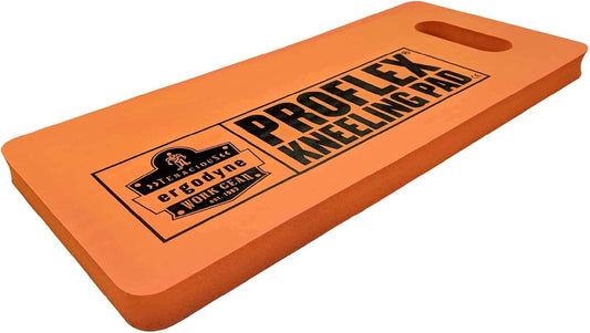 ProFlex 375 Kneeling Pad, Foam Knee Cushion, Water Resistant Kneeling Mat, 8" x 18" x 1,Orange, Compact