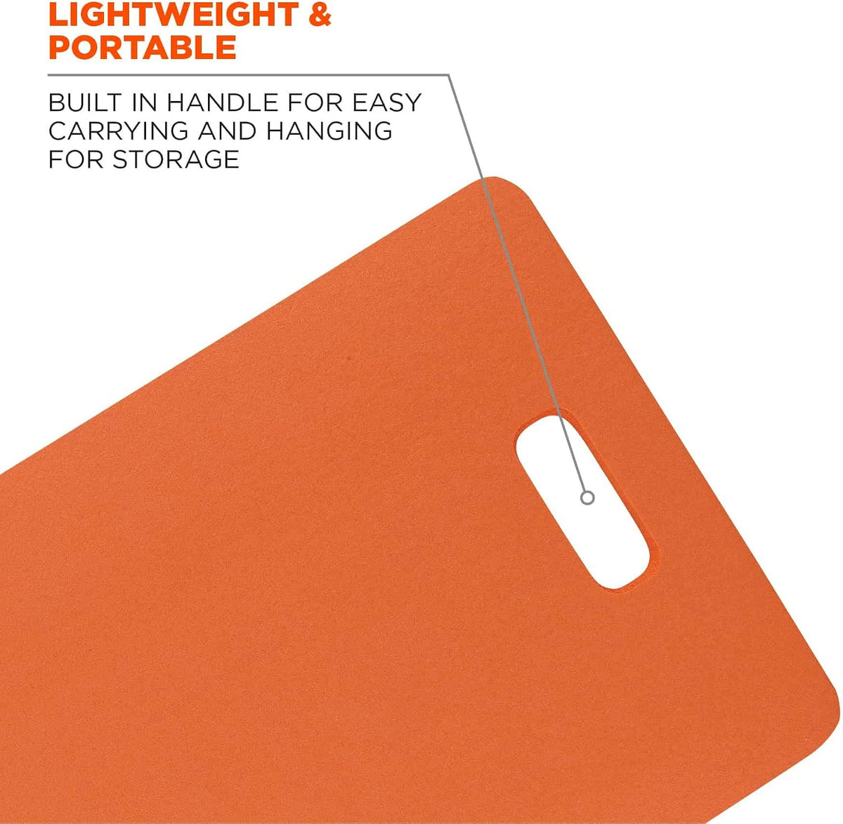 ProFlex 375 Kneeling Pad, Foam Knee Cushion, Water Resistant Kneeling Mat, 8" x 18" x 1,Orange, Compact