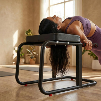 Yoga Headstand Bench with Double Armrests, U-Shaped Inversion Chair for Handstand Training, 400LB Capacity Non-Slip Headstand Trainer Stool for Home Gym Physical Therapy Posture Support