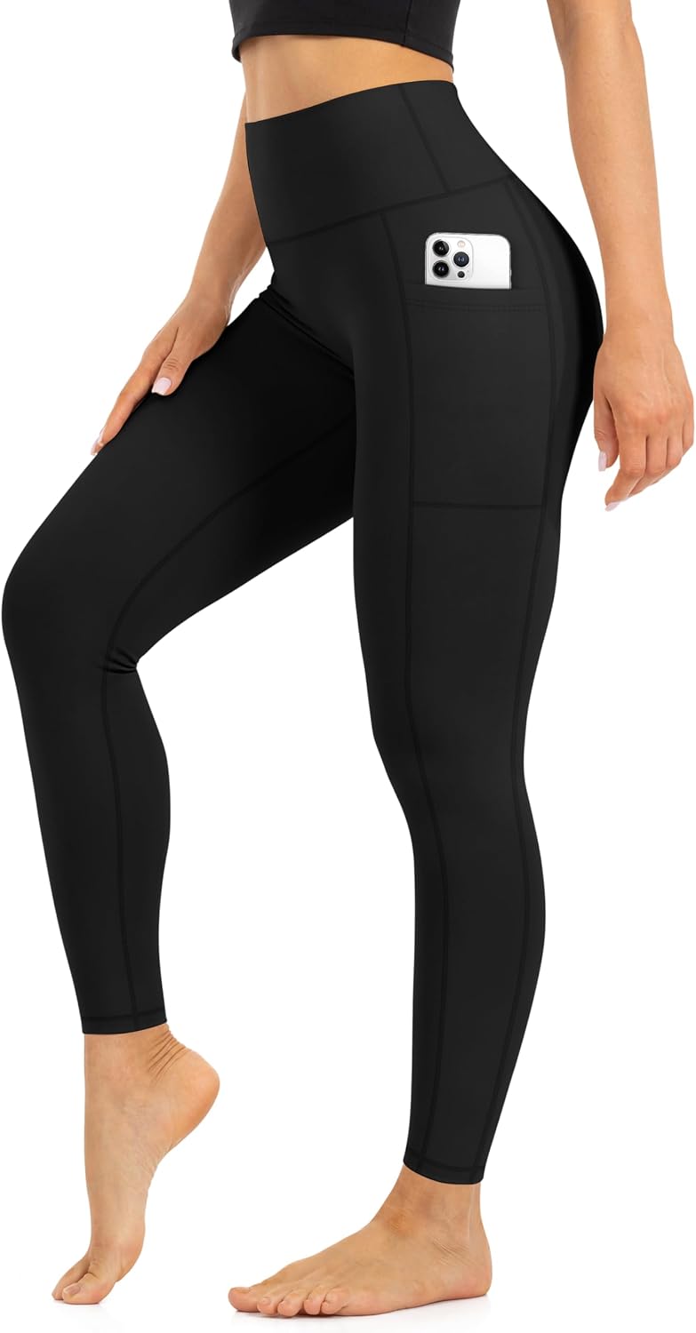 High Waist Leggings for Women - Opaque, Soft Tummy Control Athletic Pants for Yoga, Running, Workout and Gym
