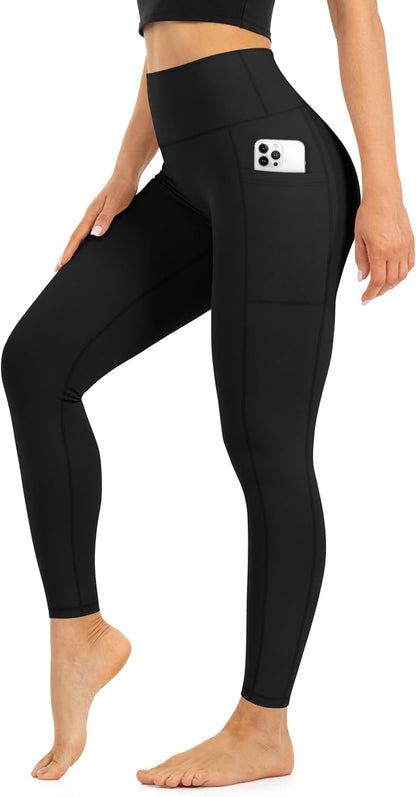 High Waist Leggings for Women - Opaque, Soft Tummy Control Athletic Pants for Yoga, Running, Workout and Gym