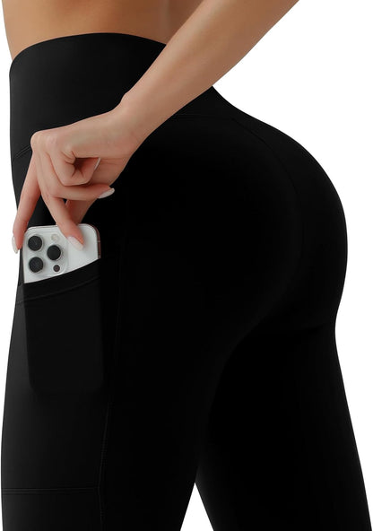 High Waist Leggings for Women - Opaque, Soft Tummy Control Athletic Pants for Yoga, Running, Workout and Gym