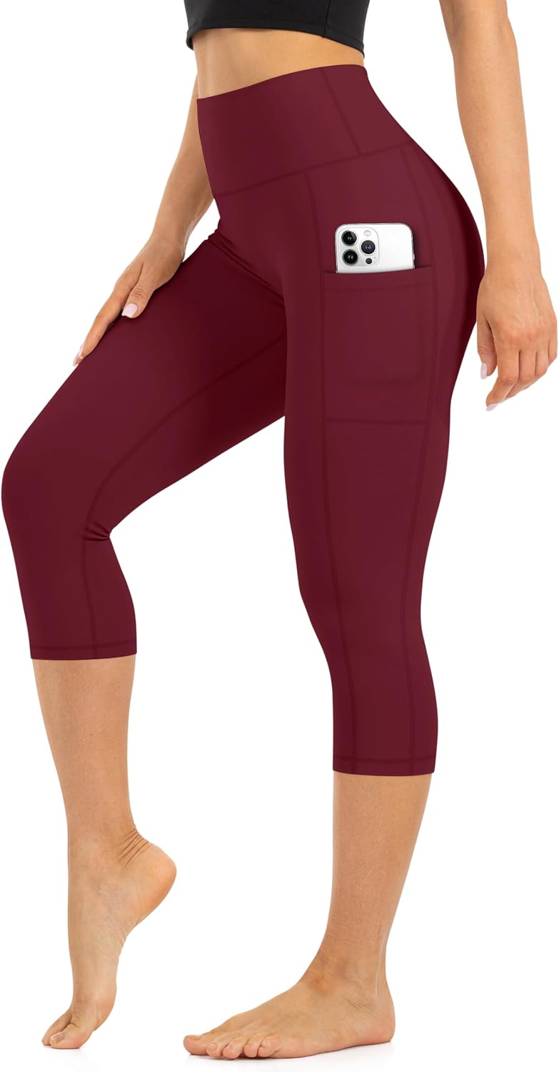 High Waist Leggings for Women - Opaque, Soft Tummy Control Athletic Pants for Yoga, Running, Workout and Gym