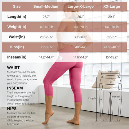 High Waist Leggings for Women - Opaque, Soft Tummy Control Athletic Pants for Yoga, Running, Workout and Gym