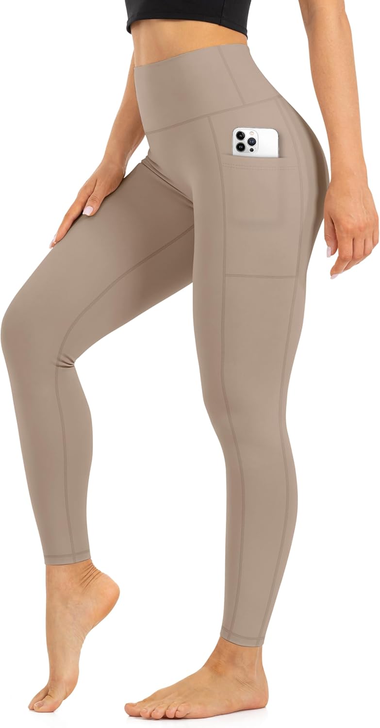 High Waist Leggings for Women - Opaque, Soft Tummy Control Athletic Pants for Yoga, Running, Workout and Gym