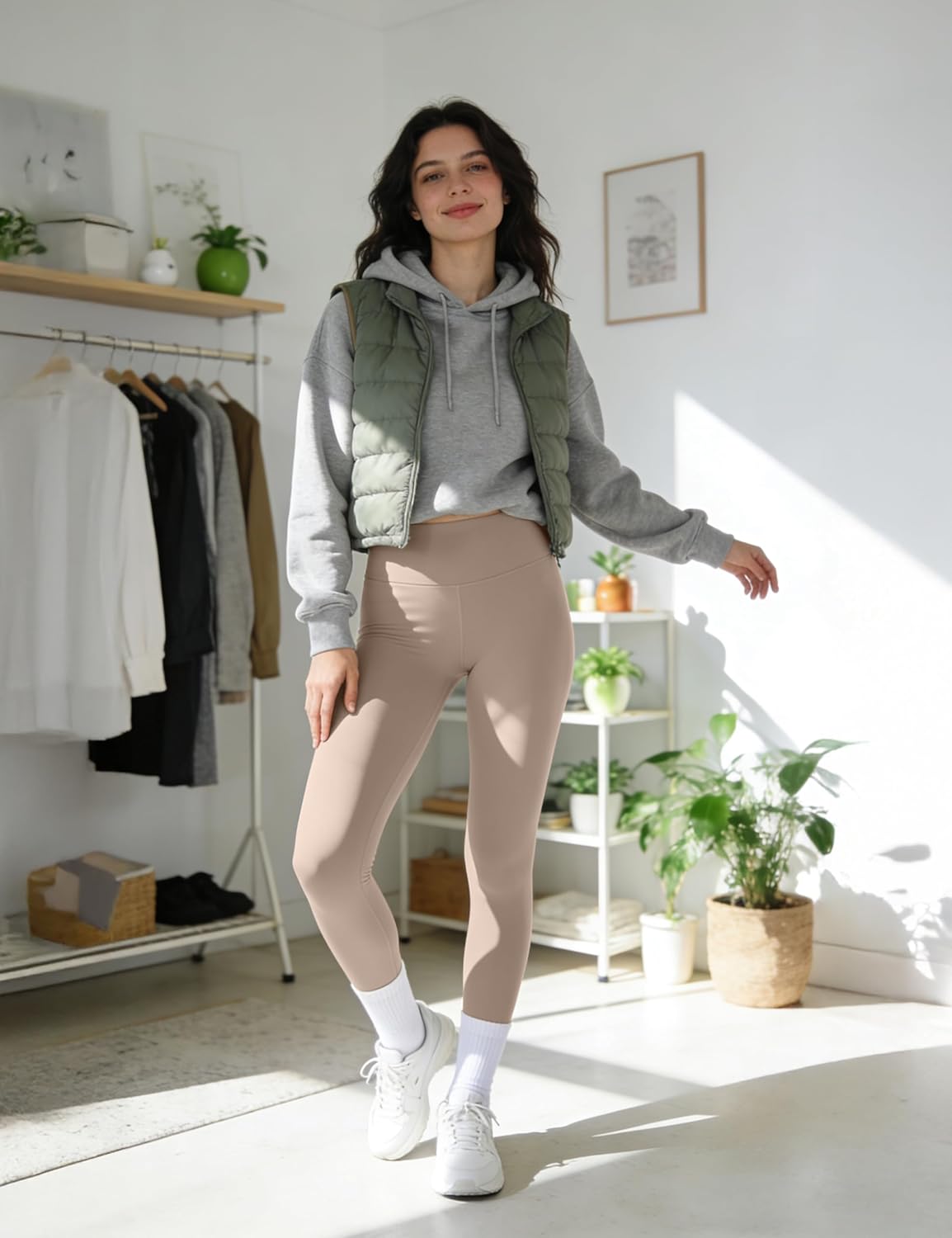 High Waist Leggings for Women - Opaque, Soft Tummy Control Athletic Pants for Yoga, Running, Workout and Gym