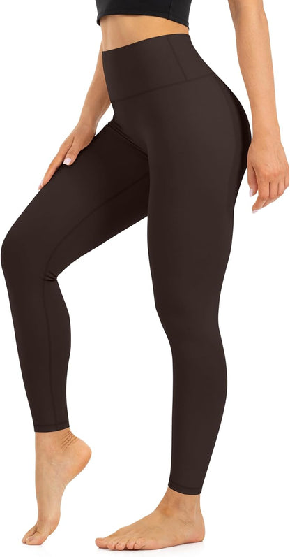 High Waist Leggings for Women - Opaque, Soft Tummy Control Athletic Pants for Yoga, Running, Workout and Gym