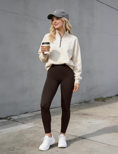 High Waist Leggings for Women - Opaque, Soft Tummy Control Athletic Pants for Yoga, Running, Workout and Gym