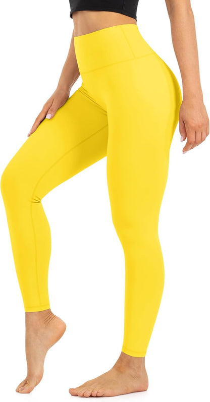 High Waist Leggings for Women - Opaque, Soft Tummy Control Athletic Pants for Yoga, Running, Workout and Gym