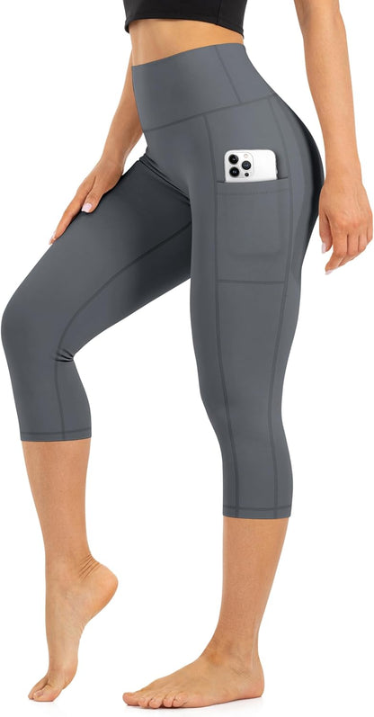 High Waist Leggings for Women - Opaque, Soft Tummy Control Athletic Pants for Yoga, Running, Workout and Gym