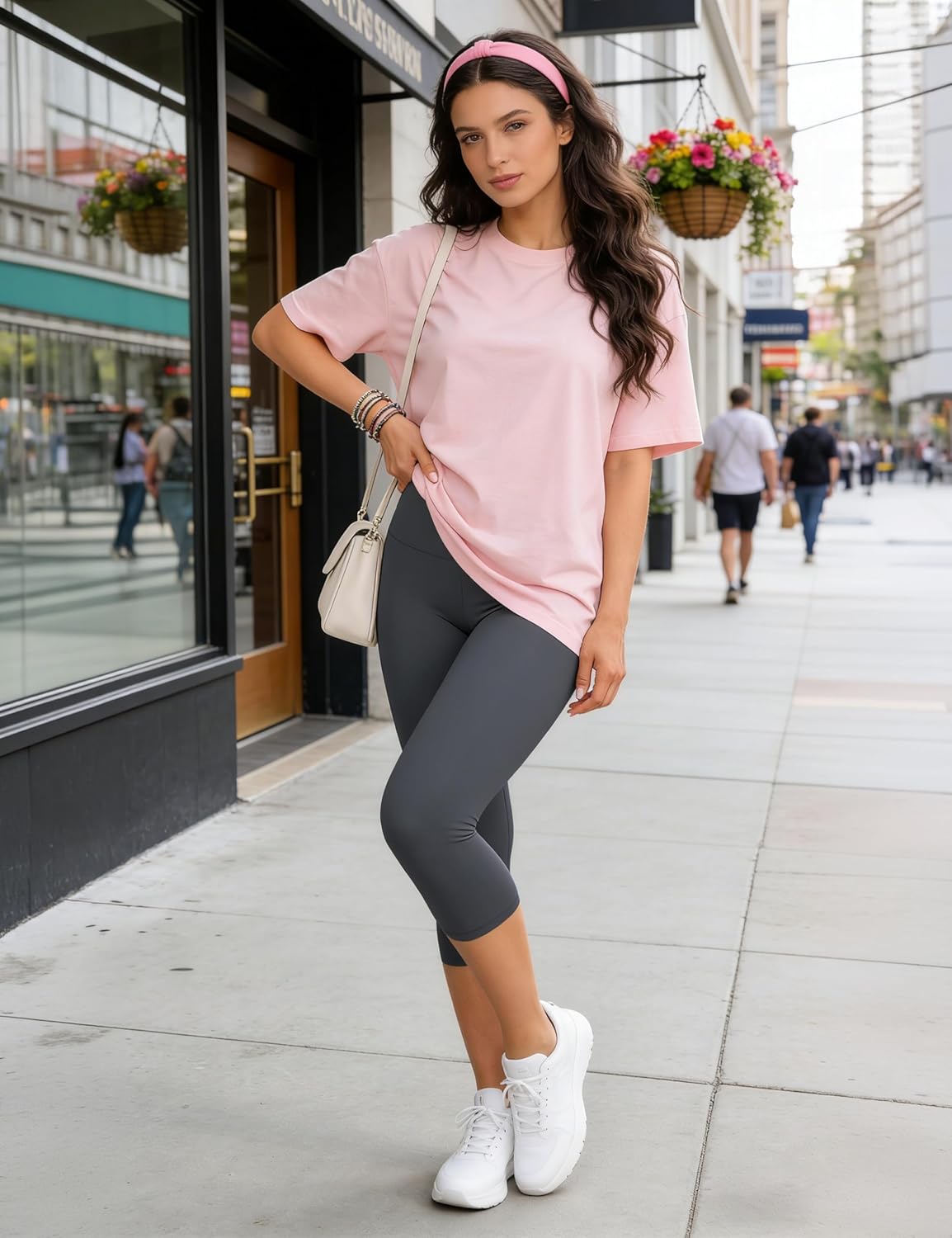 High Waist Leggings for Women - Opaque, Soft Tummy Control Athletic Pants for Yoga, Running, Workout and Gym