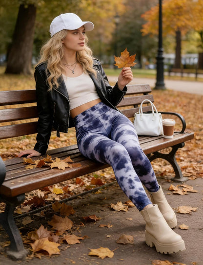 High Waist Leggings for Women - Opaque, Soft Tummy Control Athletic Pants for Yoga, Running, Workout and Gym