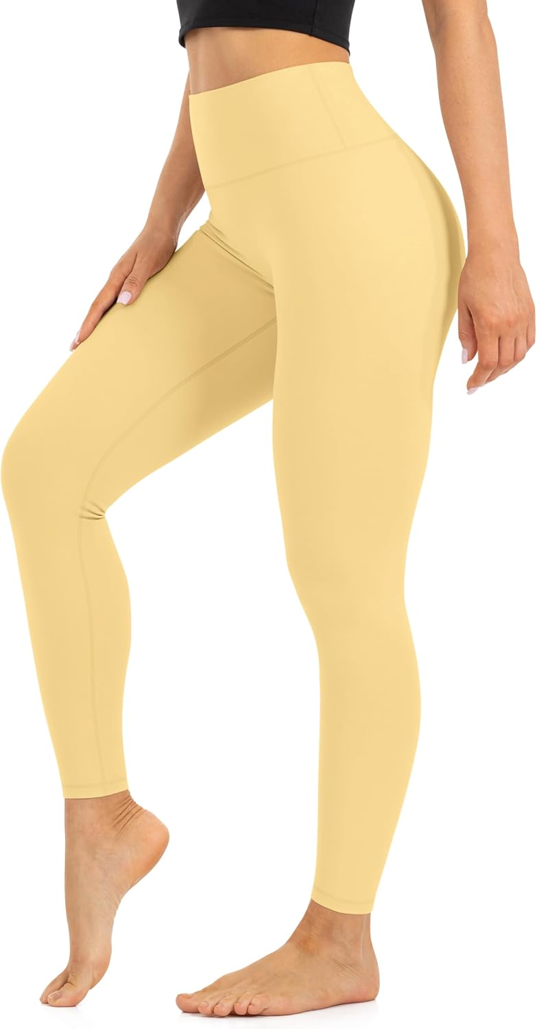 High Waist Leggings for Women - Opaque, Soft Tummy Control Athletic Pants for Yoga, Running, Workout and Gym