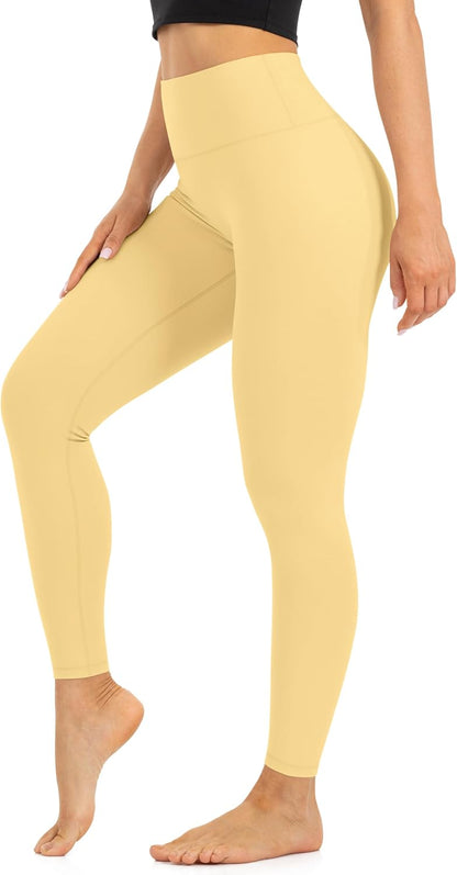 High Waist Leggings for Women - Opaque, Soft Tummy Control Athletic Pants for Yoga, Running, Workout and Gym
