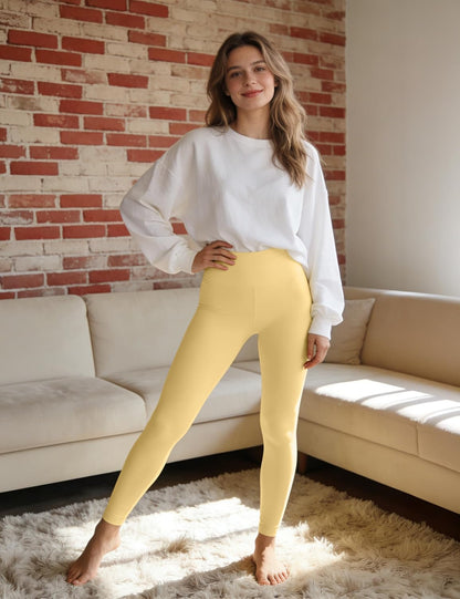High Waist Leggings for Women - Opaque, Soft Tummy Control Athletic Pants for Yoga, Running, Workout and Gym