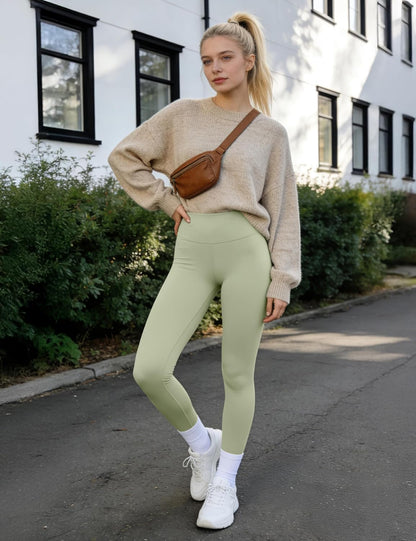 High Waist Leggings for Women - Opaque, Soft Tummy Control Athletic Pants for Yoga, Running, Workout and Gym