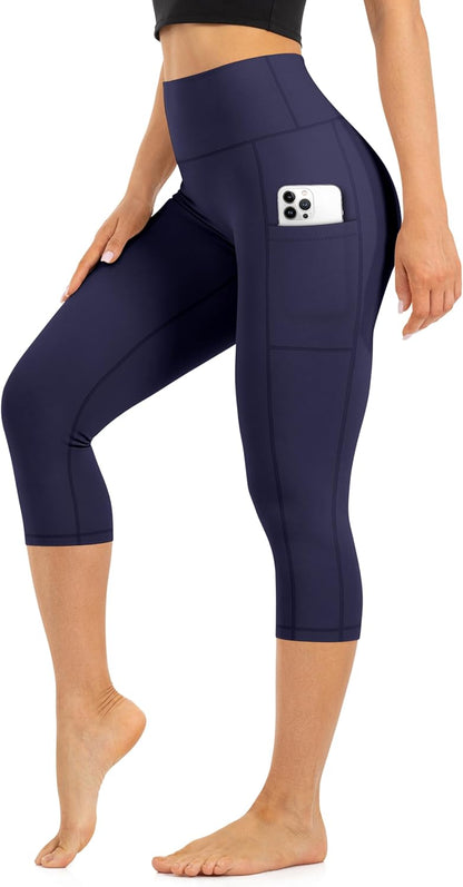 High Waist Leggings for Women - Opaque, Soft Tummy Control Athletic Pants for Yoga, Running, Workout and Gym