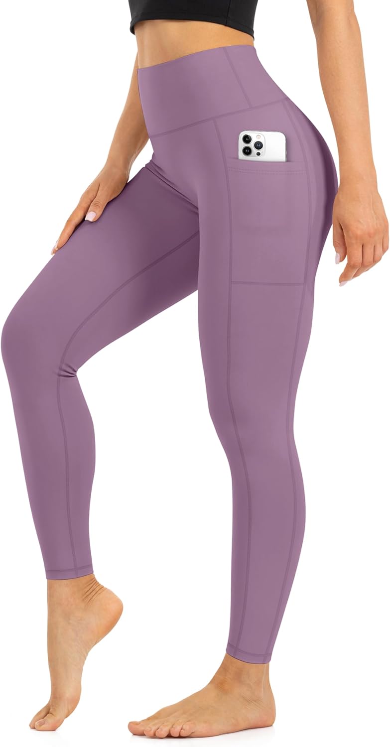 High Waist Leggings for Women - Opaque, Soft Tummy Control Athletic Pants for Yoga, Running, Workout and Gym