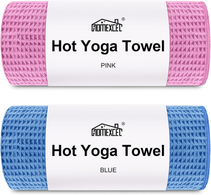 2PK Yoga Mat Towels for Hot Workout, Ultra-Absorbent, 26.5" x 72"