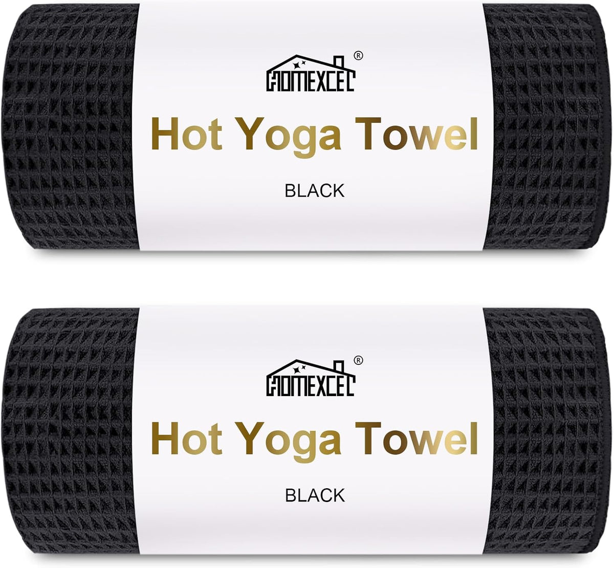 2PK Yoga Mat Towels for Hot Workout, Ultra-Absorbent, 26.5" x 72"