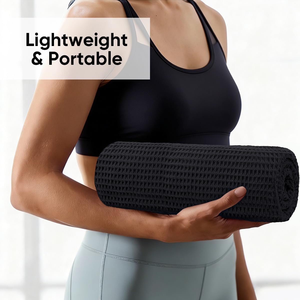 2PK Yoga Mat Towels for Hot Workout, Ultra-Absorbent, 26.5" x 72"