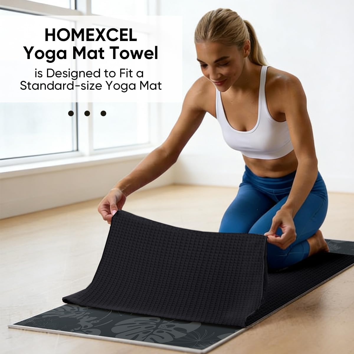 2PK Yoga Mat Towels for Hot Workout, Ultra-Absorbent, 26.5" x 72"