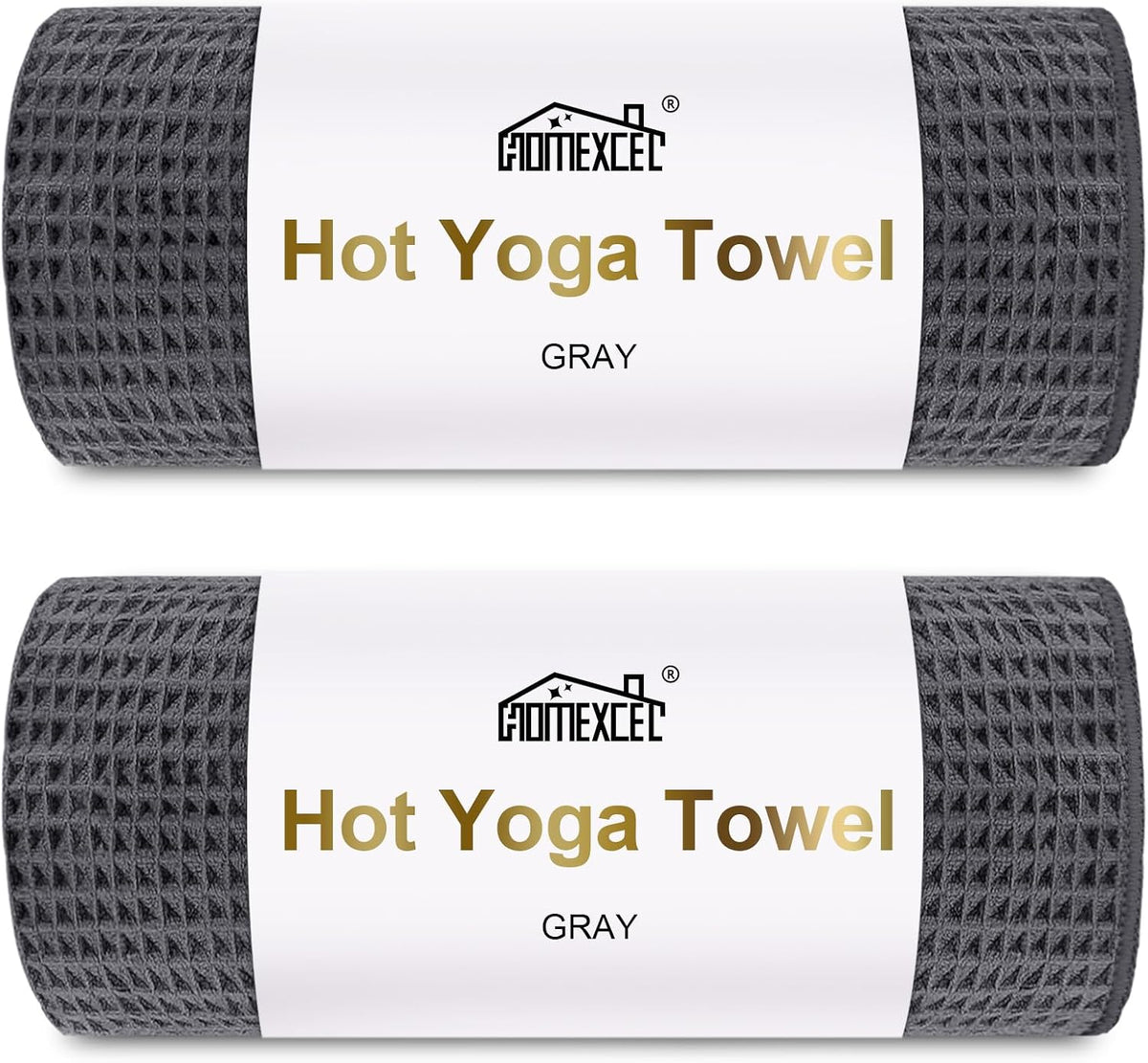 2PK Yoga Mat Towels for Hot Workout, Ultra-Absorbent, 26.5" x 72"