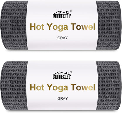 2PK Yoga Mat Towels for Hot Workout, Ultra-Absorbent, 26.5" x 72"
